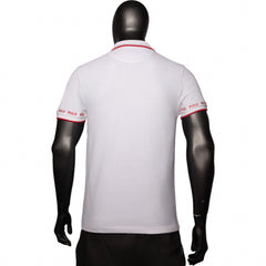 Polo Golfer Tipped Logo Pique White