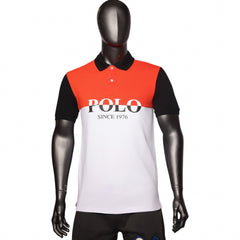 Polo Golfer Colourblock Logo Orange