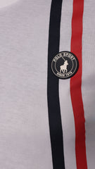Polo T-Shirt Sport Stripe White
