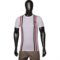 Polo T-Shirt Sport Stripe White