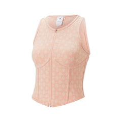 Puma Ladies Crop Top X Dapper Dan Peach