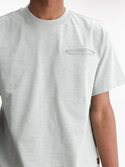 G-Star T-Shirt Distressed Zip Pocket Pale Green