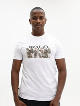 POLO T-SHIRT TYPOGRAPHY PRINTED WHITE