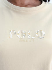 POLO T-SHIRT ASH SS LOGO STONE