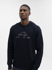 G-Star Sweater Stencil Gr Loose Knit Salute