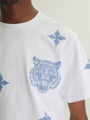 Cutty T-Shirt AOP Tiger Logo White