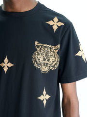 Cutty T-Shirt AOP Tiger Logo Black