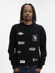 Cutty Sweater Scattered Print Black