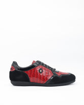 Enrico Coveri Takkies Snake Skin Low Red