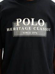 Polo T-Shirt Printed Graphic Black