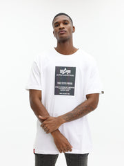 Alpha T-Shirt Block Rainbow White