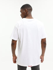 Alpha T-Shirt Block Rainbow White