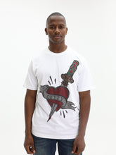 Cutty T-Shirt Bling Dagger In Heart White