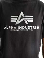 Alpha T-Shirt Metallic Logo Black