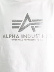 Alpha T-Shirt Metallic Logo White