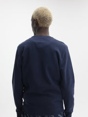 Polo Sweater Brushed Crest Navy