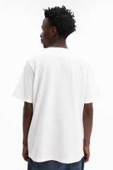 Diesel T-Shirt Knit Logo White-Blue