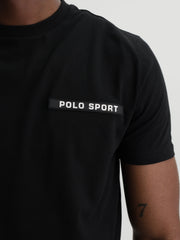 Polo T-Shirt Sport Big Logo Black