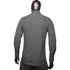 Polo Shirt Long-Sleeve Geo Black