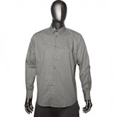 Polo Shirt Long-Sleeve Geo Print Charcoal