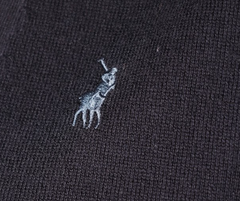 Polo Cardigan Plain Black