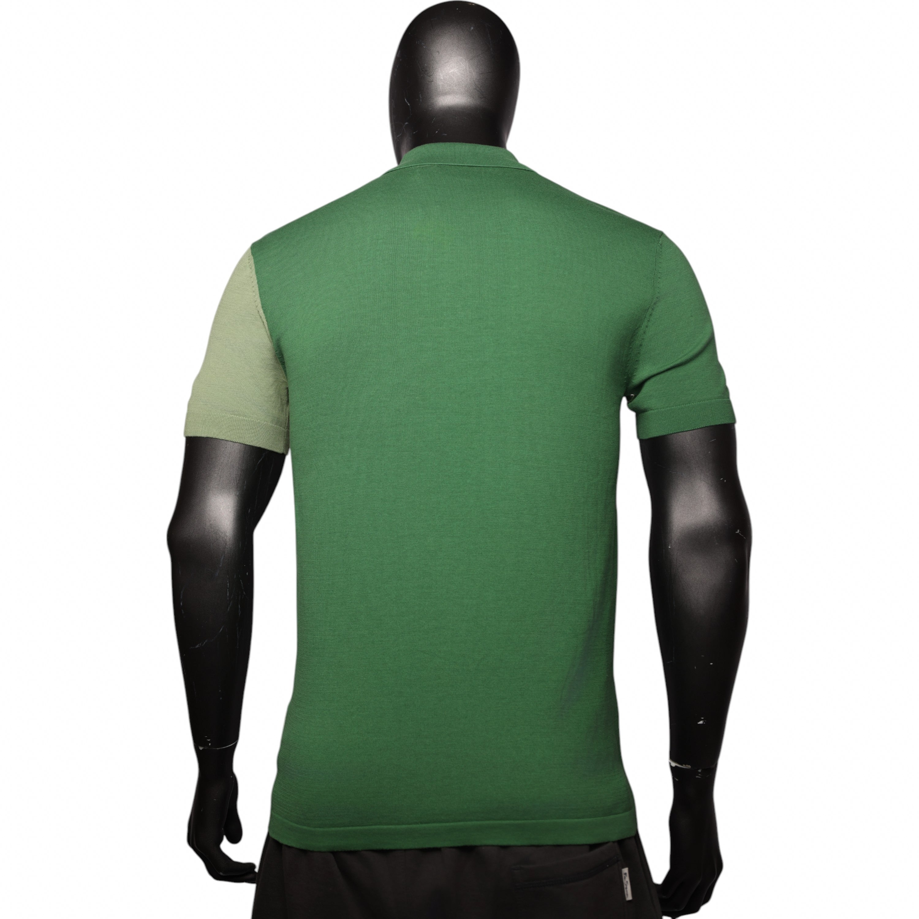Polo Golfer Blocked Knit Green