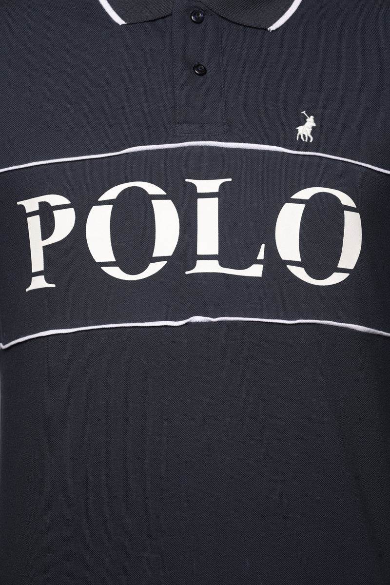 Polo Golfer Jacquard Logo Navy