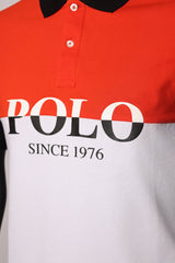 Polo Golfer Colourblock Logo Orange