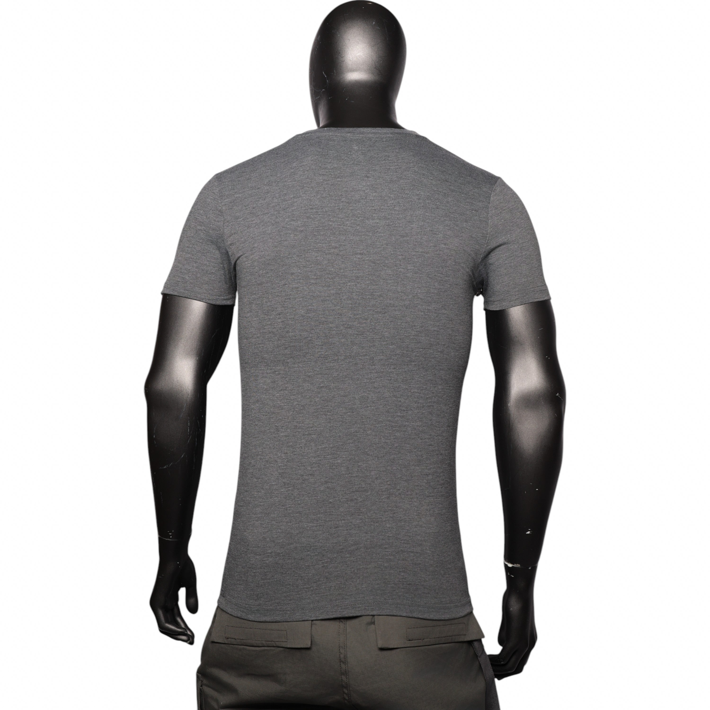Polo Vneck Tees Charcoal
