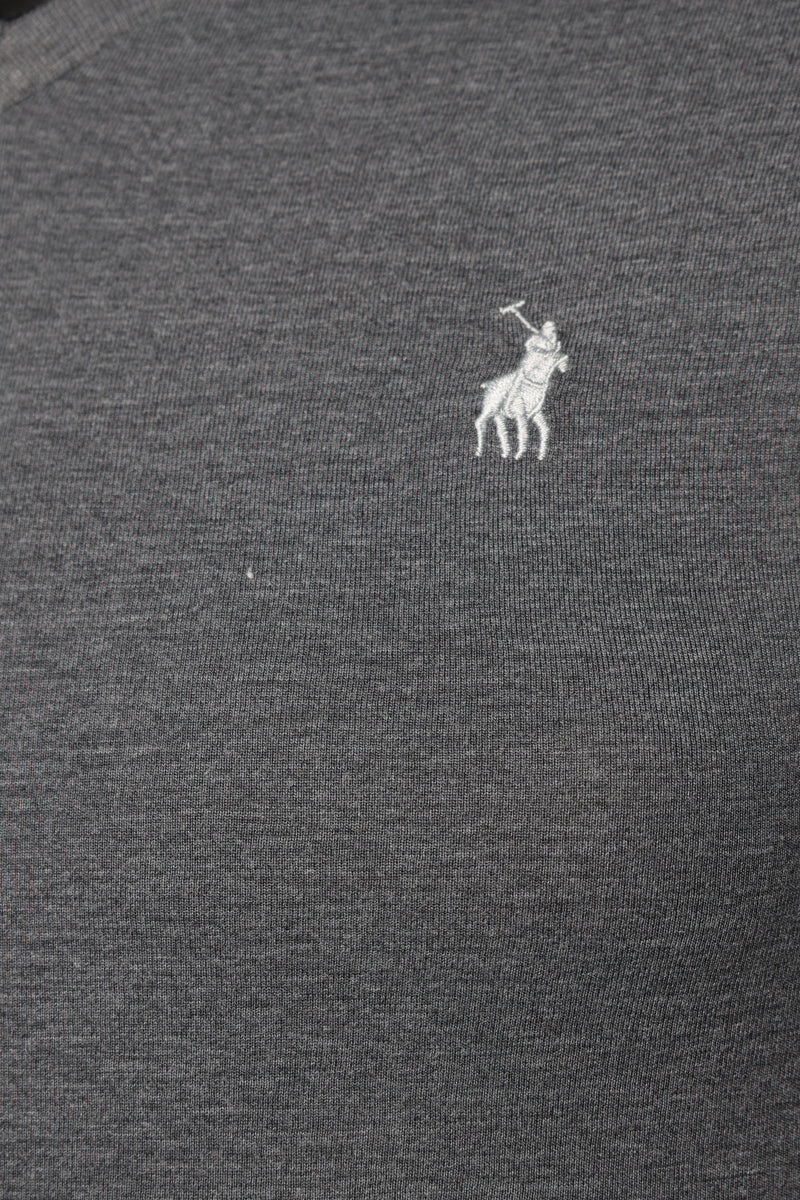 Polo Vneck Tees Charcoal