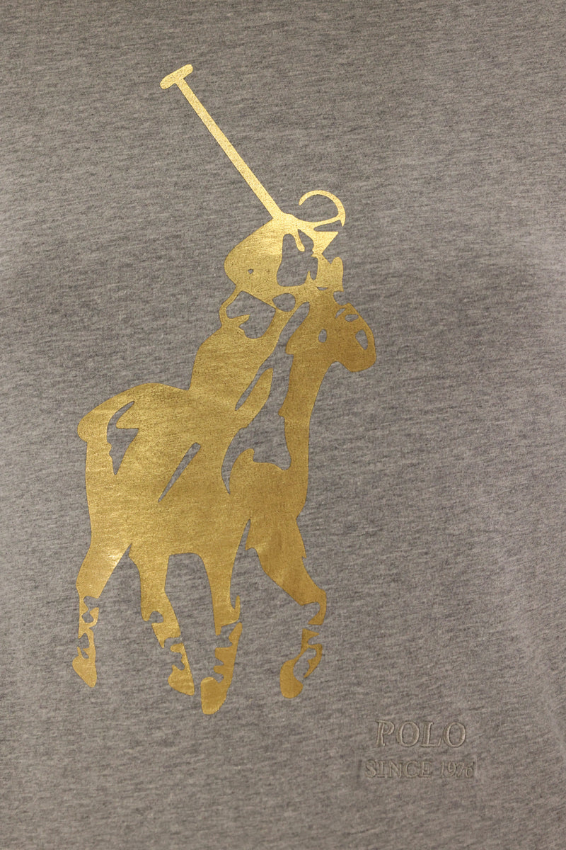 Polo T-Shirt Noah Big Pony Lt Grey Melange