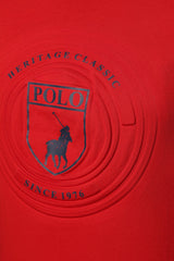Polo T-Shirt Embossed Crest Red