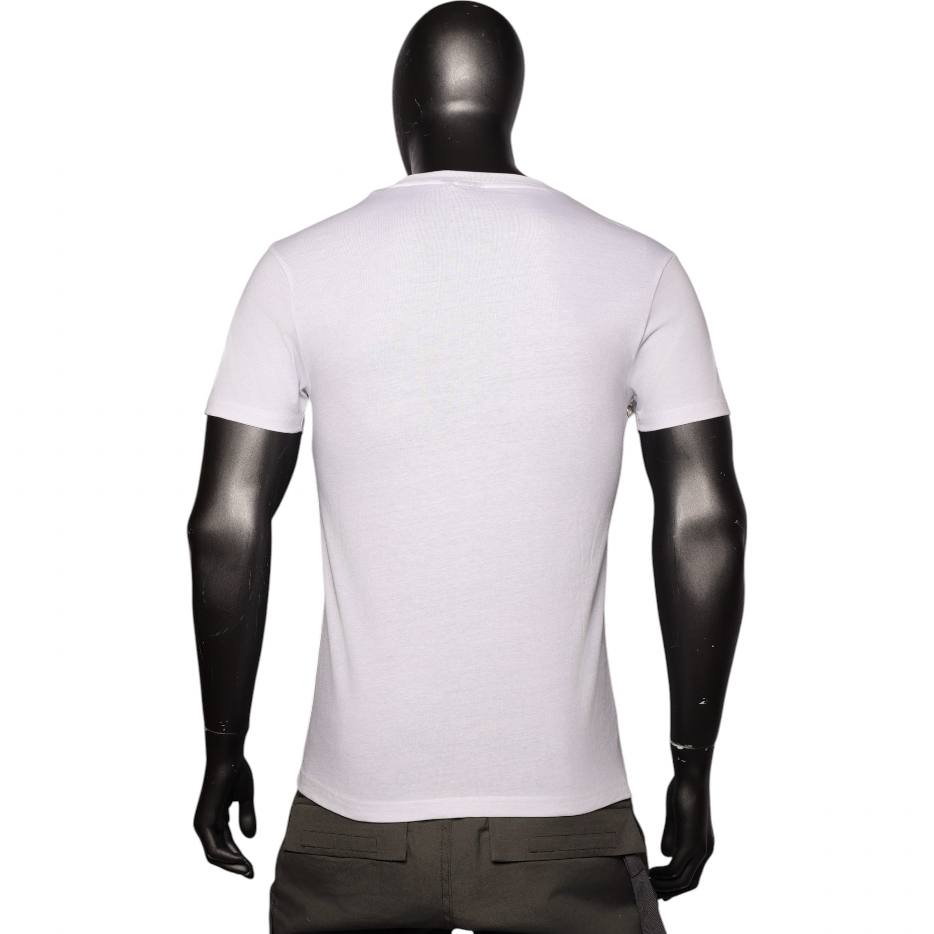 Polo T-Shirt Sport Stripe Print White