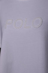Polo T-Shirt Ladies Addison Beaded Classic White