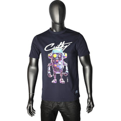 Cutty T-Shirt Graphic Robot Print Navy