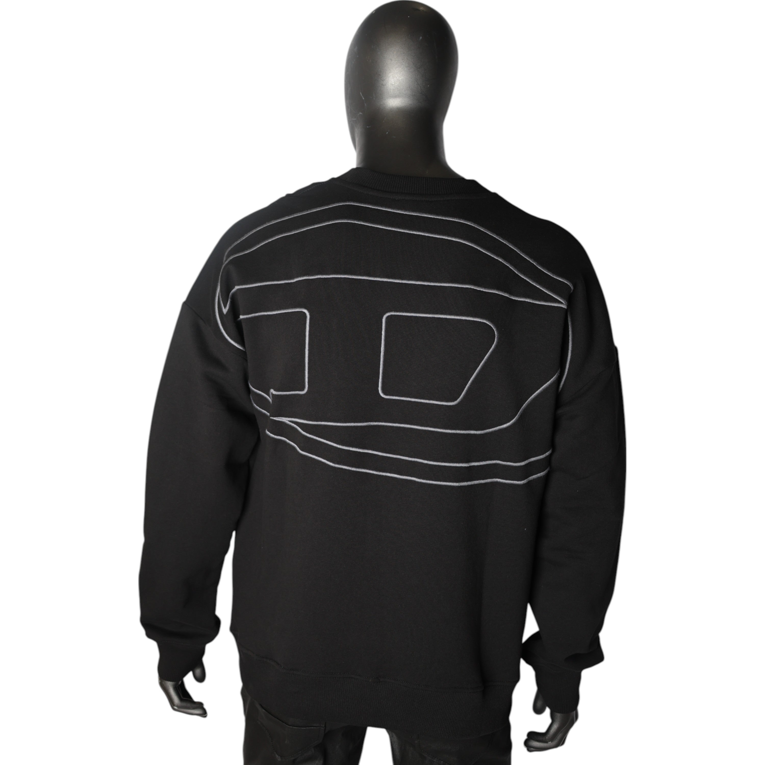 Diesel Sweater S-Rob-Megoval Back Logo Black