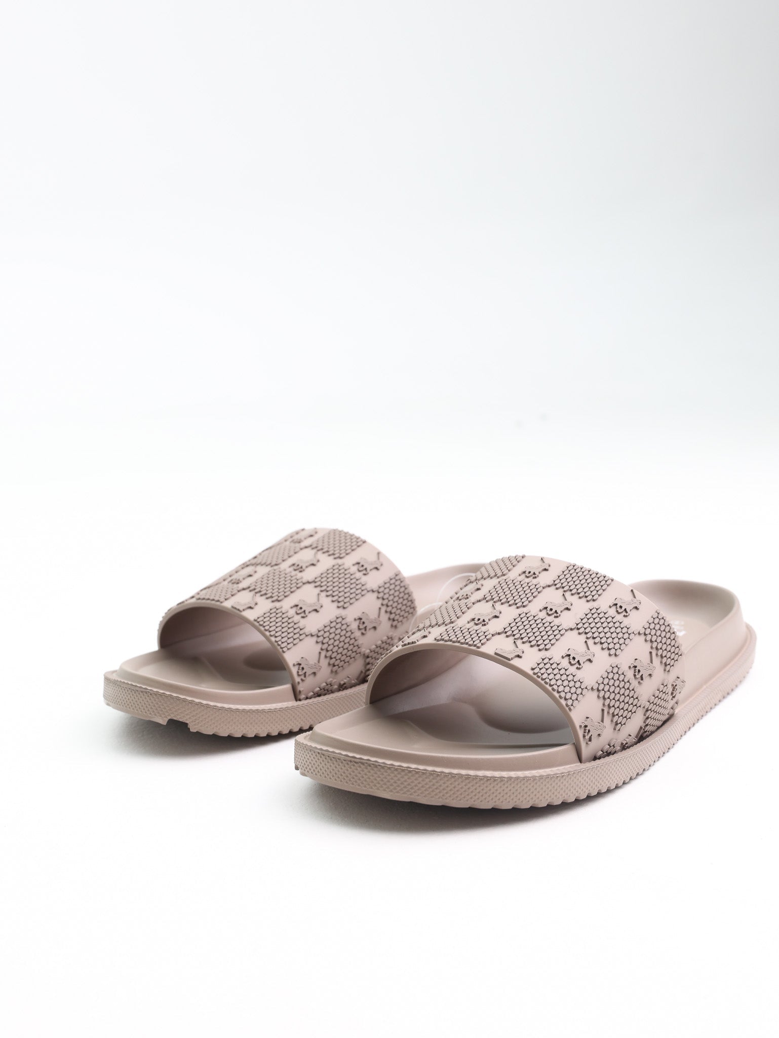 Polo Pool Sandal Block Monogram Taupe
