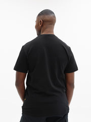 G-STAR T-SHIRT FELT LOGO DARK BLACK