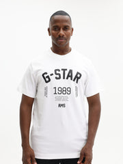 G-STAR T-SHIRT 89 BACK WHITE