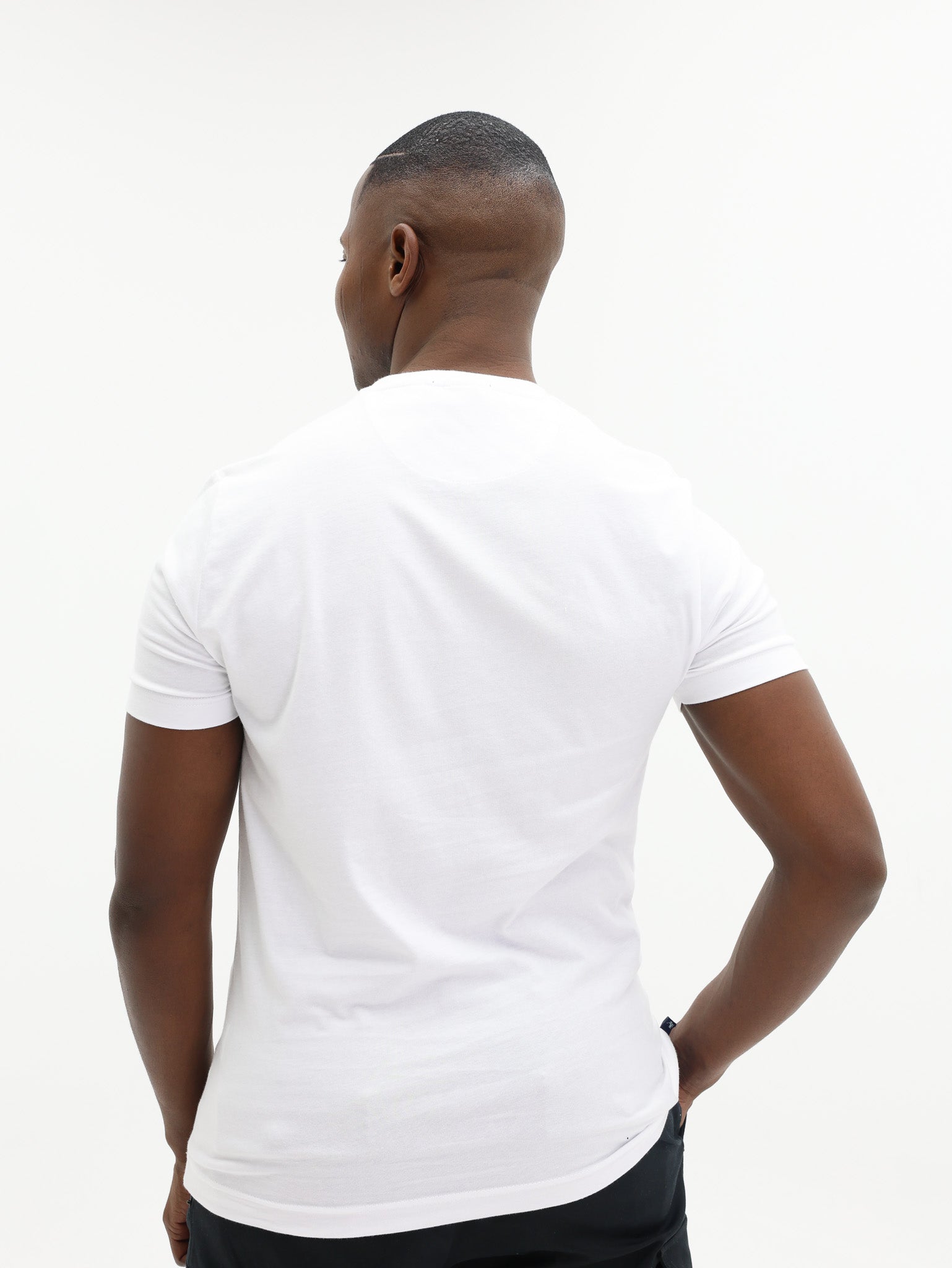 POLO T-SHIRT TYPOGRAPHY PRINTED WHITE
