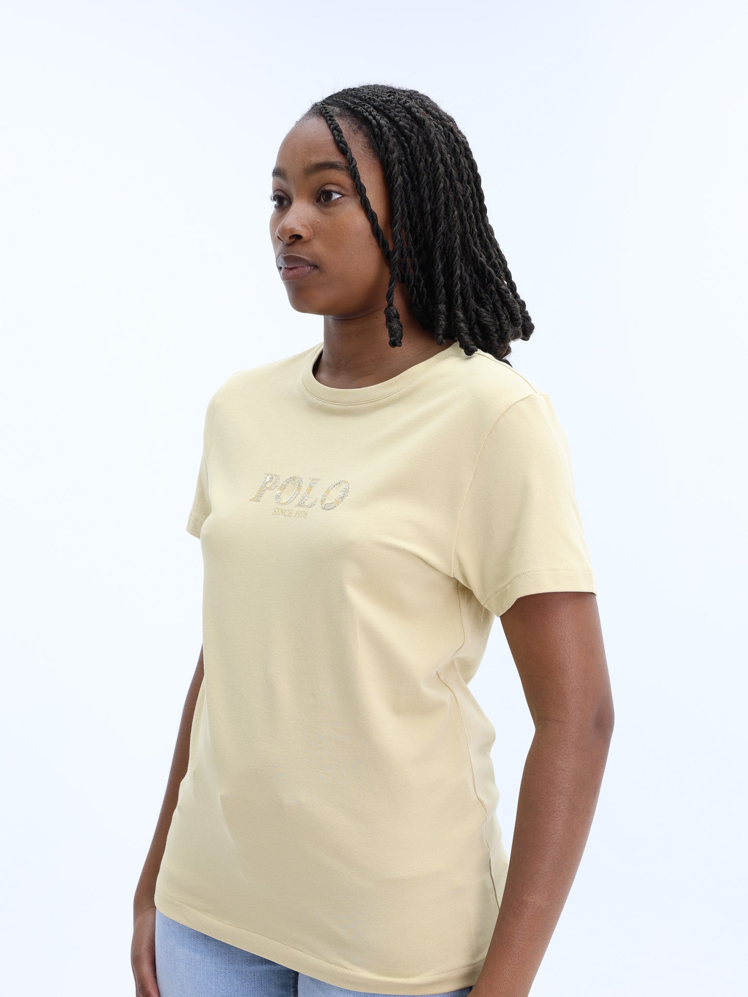 POLO T-SHIRT ASH SS LOGO STONE
