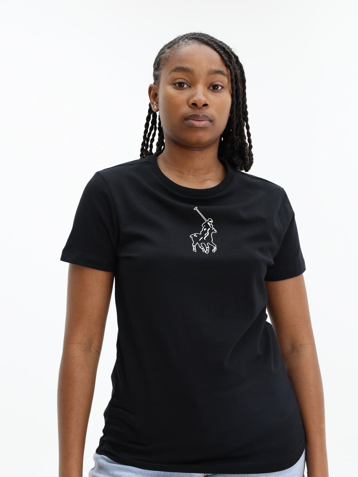 POLO T-SHIRT CALLY SS PONY BLACK