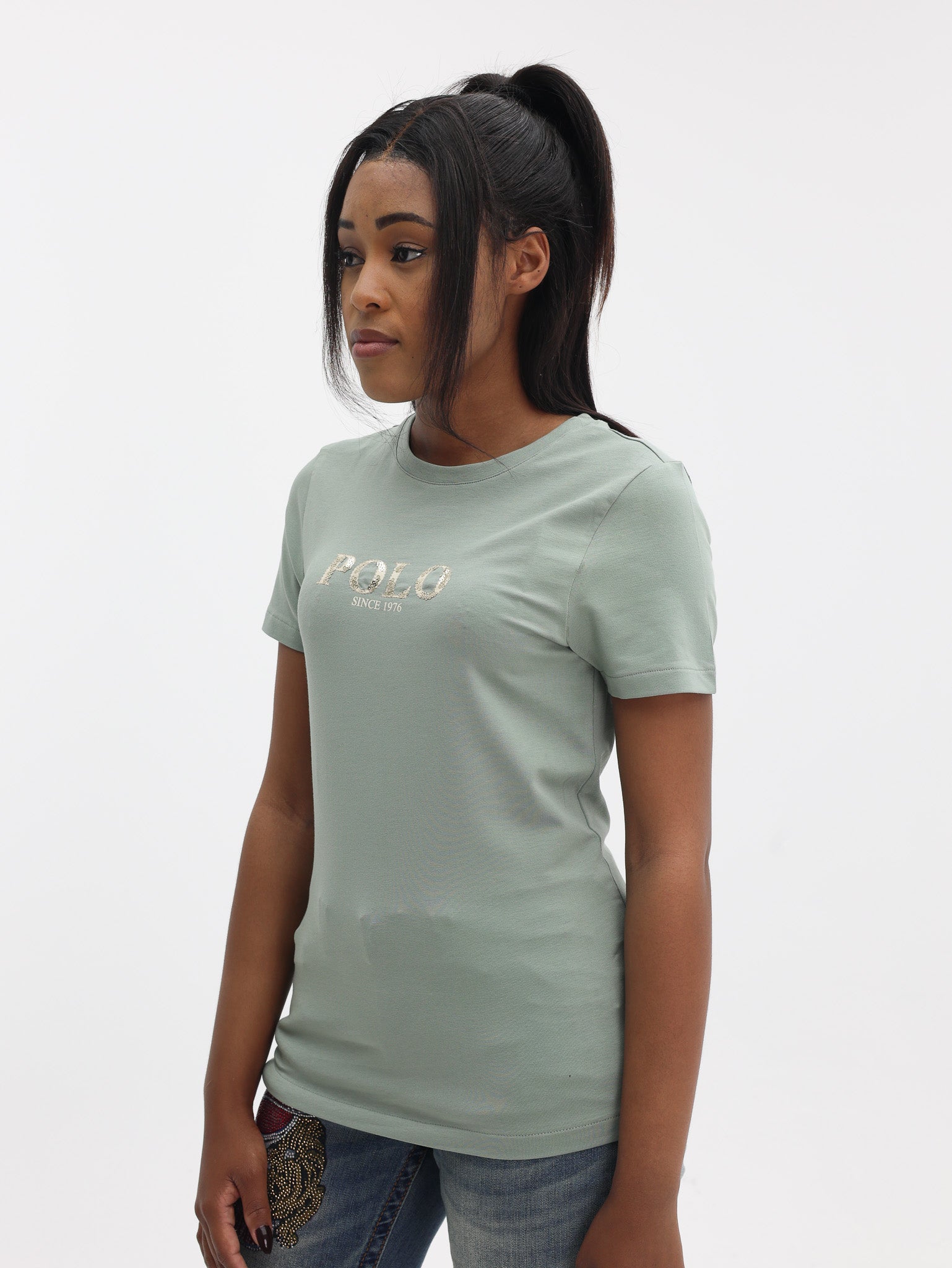 Polo Ladies T-shirt Logo Khaki