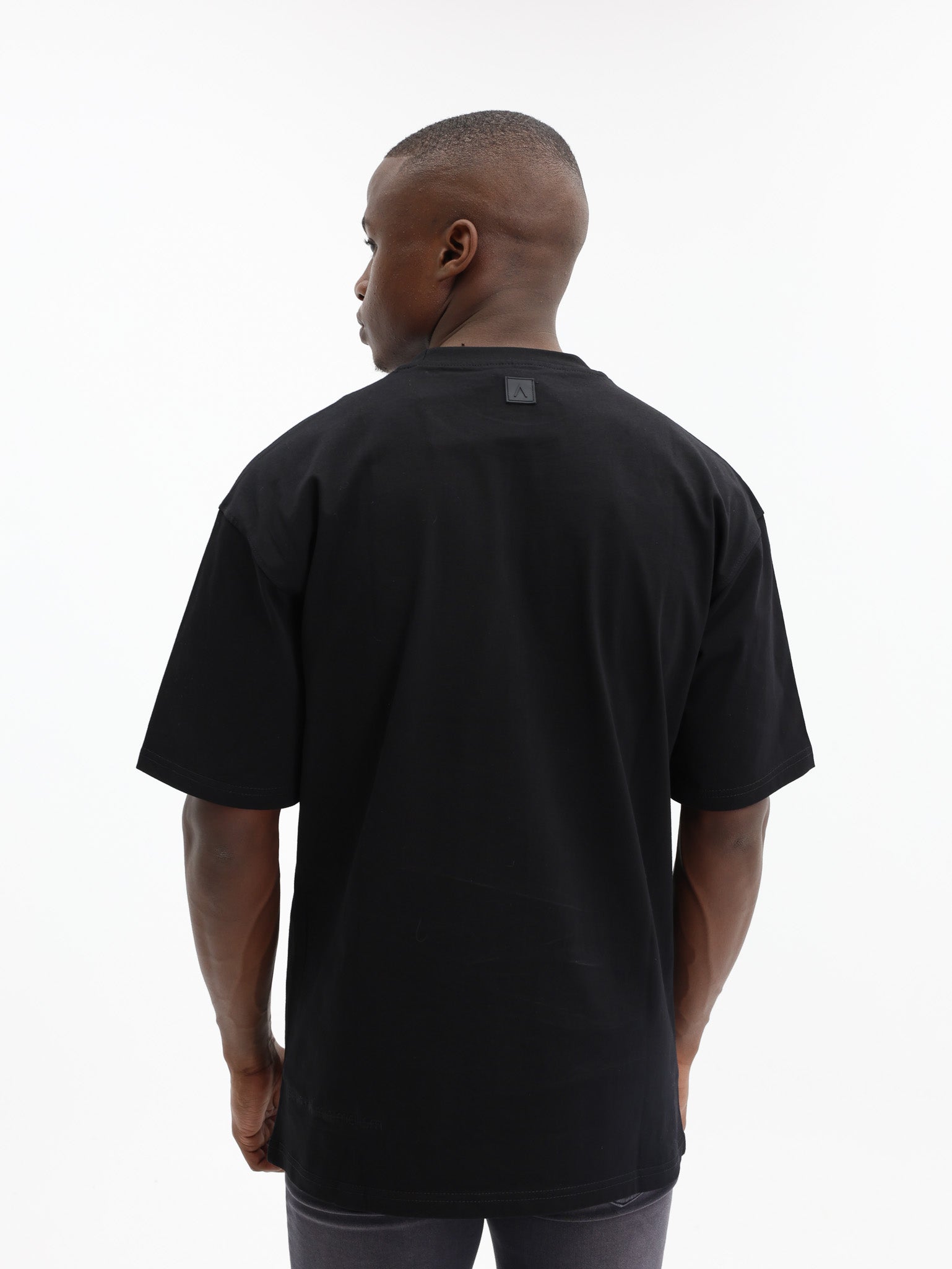 Fade T-Shirt Boxy Logo Black