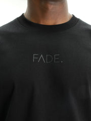Fade T-Shirt Boxy Logo Black
