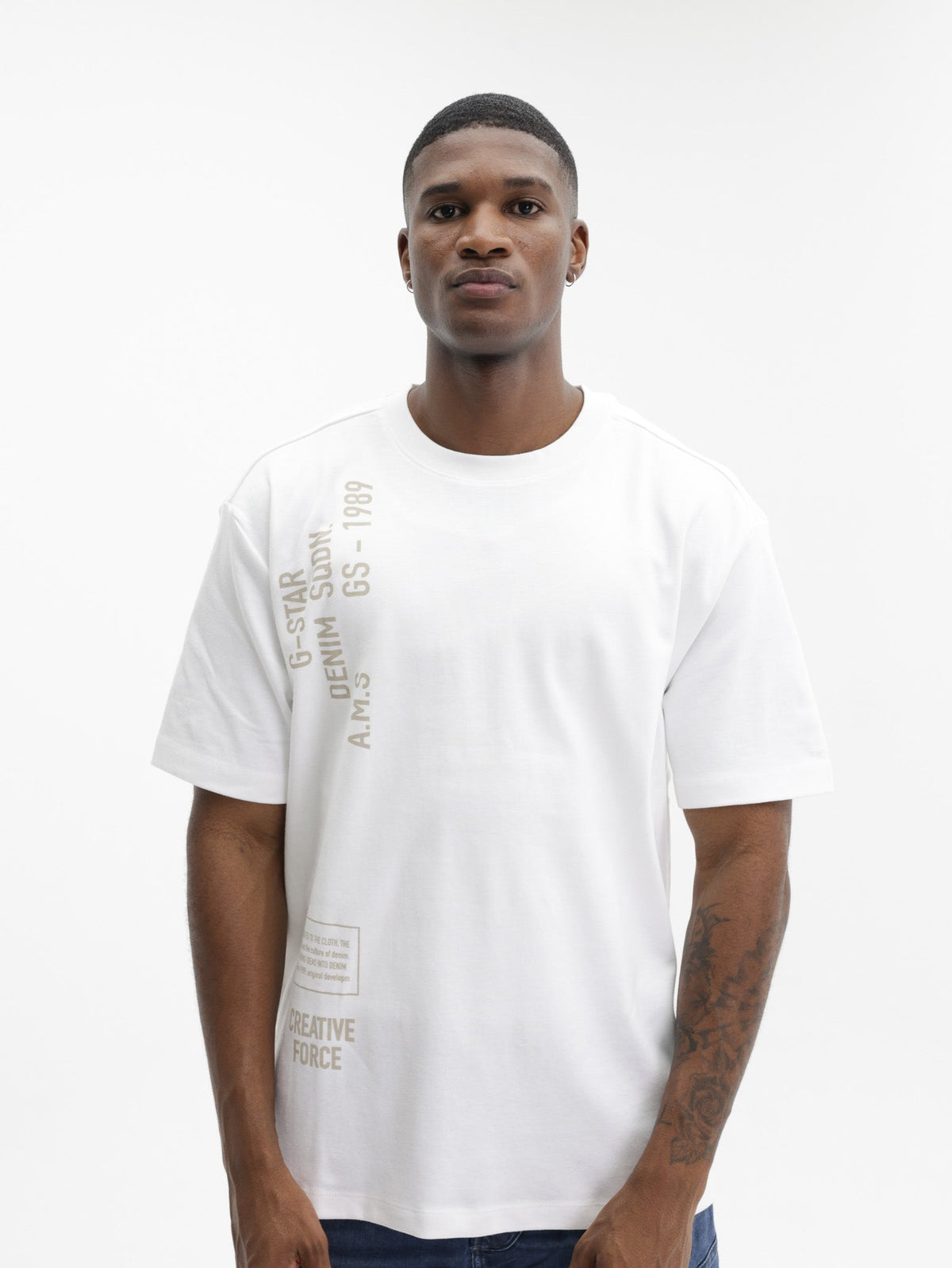 G-Star T-Shirt Stencil White