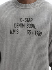 G-Star Sweater Stencil Gr Loose Knit Elephant Skin