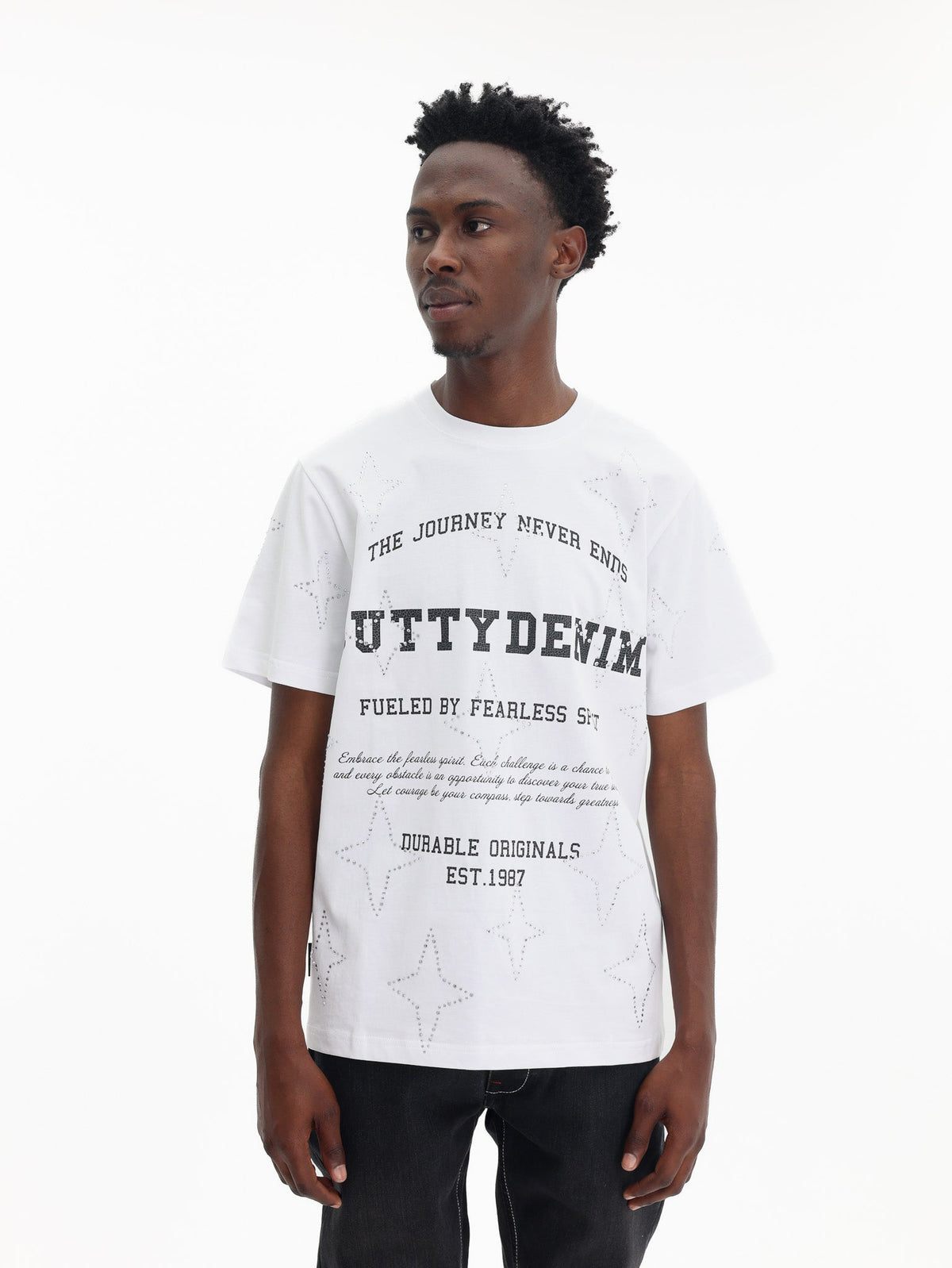 Cutty T-Shirt Multi Stars White