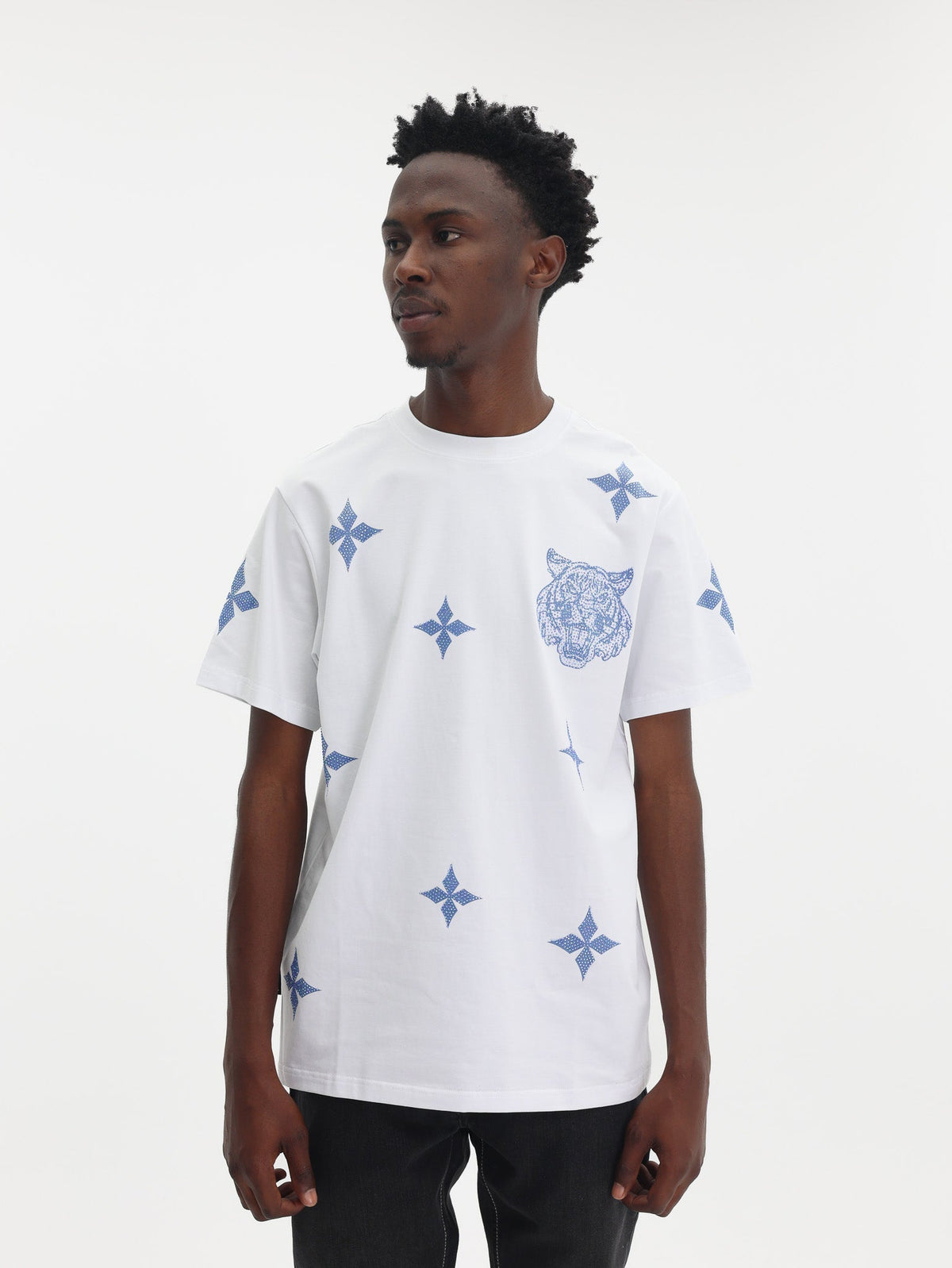 Cutty T-Shirt AOP Tiger Logo White