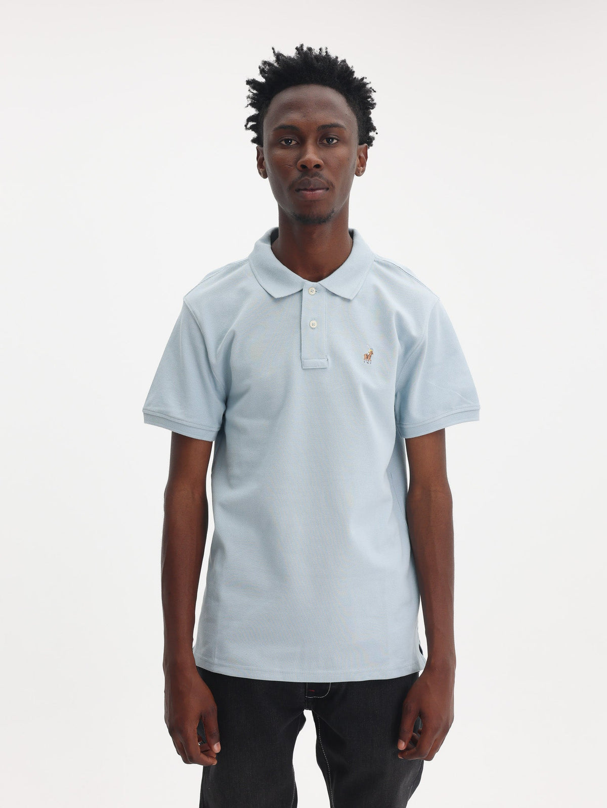 Polo Golfer Logo Light Blue
